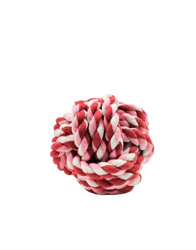 Dog Chew Toy Knotted Cotton Ball !! Interactive Teething Rope Toy To Play