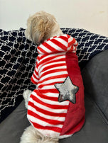 Stylish and cutest sweater for your Pet’s Winter Wardrobe with a Star Logo. Made from 100% Knitted Cotton, it is super soft and lightweight on your pet's skin. Available in Red and Blue Colour.