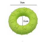 Donut Rubber Toy Round Molar Ring For Small Dogs Teeth Cleaning | Colour May Vary – 3 Pieces