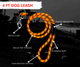 OH MY PET Strong Dog Rope Leash With Padded Handle And Highly Reflective Threads For SMALL And Dogs (4ft) (Colour May Vary)