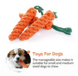 Dog Toys | Knotted Cotton Carrot Dog Chew Toy