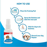 BIOLINE Pee Training Spray Train Where to Urinate do Potty Indoor & Outdoor for Cat & Dog with Natural Extracts | Keep Smelling Fresh | Pet Area Freshener | Pack of 2 | 50ml