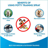 BIOLINE Pee Training Spray Train Where to Urinate do Potty Indoor & Outdoor for Cat & Dog with Natural Extracts | Keep Smelling Fresh | Pet Area Freshener | Pack of 2 | 50ml