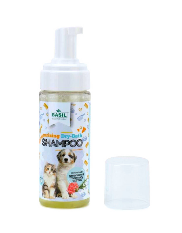 Basil Moisturizing Dry Bath Shampoo For Dogs And Cat – 150 Ml