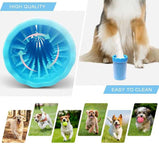 OH MY PET Portable Dog / Pet Paw Cleaner Cup With Soft Silicone Bristles For Quickly Cleaning Pets Muddy Feet – Color May Vary ( Large )