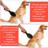 OH MY PET – Pet Grooming Brush And Hair Comb, Professional Double Sided Bristle & Pin Brush For Dog Grooming With Silicone Handle For Pets