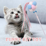 Cat Teaser Playing Stick And Feather Interactive Teasing Wand Toy (Length 62cm)