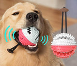 Pet Interactive Toy Chewers Rope Puzzle Molar Bite Squeaky Toys Ball With Teeth Cleaning And Food Dispensing Features