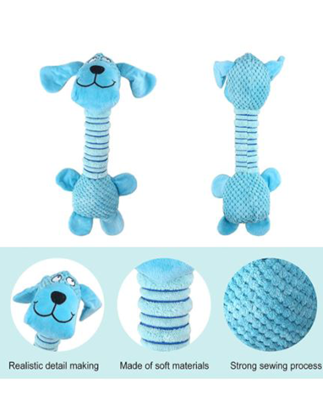 Dog Plush Toys With Long Neck Interactive Dog Squeaky Toys Durable Chew Toys For Teeth Cleaning