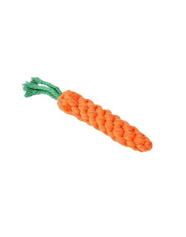 Dog Toys | Knotted Cotton Carrot Dog Chew Toy