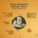 Dogsee Crunch Single-Ingredient Freeze-Dried Bananas Training Treats, 50gm