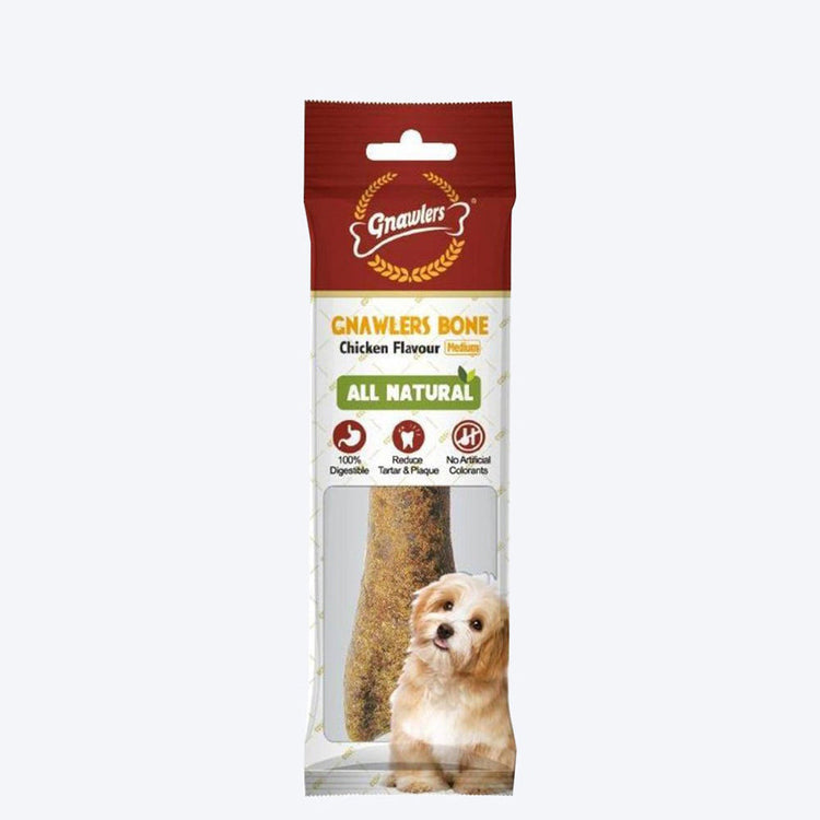 Gnawlers Gnawlers Bone Dog Treats – Chicken Flavour – 95gm