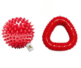 OH MY PET Non-Toxic Chew Toy Combo Dog Toy For Medium And Large Breeds Chew Toy Combo (Spike Ball + Trio Ring Chew)