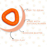 OH MY PET Non-Toxic Chew Toy Combo Dog Toy For Medium And Large Breeds Chew Toy Combo (Spike Ball + Trio Ring Chew)