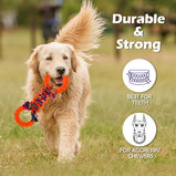 Tails Toss & Tug Rope Dog Rubber Toy For Medium And Large Breed Dogs…