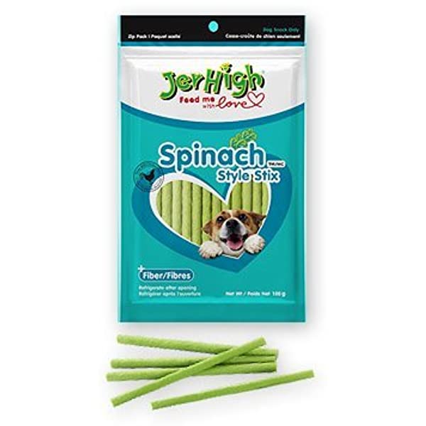 JerHigh Spinach Stix Dog Treats – 100gm