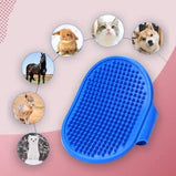 OH MY PET Shampoo Washing, Soothing Massage Rubber Bristles, Hand Brush Band Comb For Dogs & Cats – (Colour May Vary)