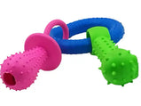 Dog Biting Ring Toy And Dog Soft Rubber Molar Toy & Pet Bite Cleaning Tooth Toy