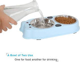 Pet Double Dog Cat Bowls Double Premium Stainless Steel Pet Bowls With Cute Modeling Pet Food Water Feeder