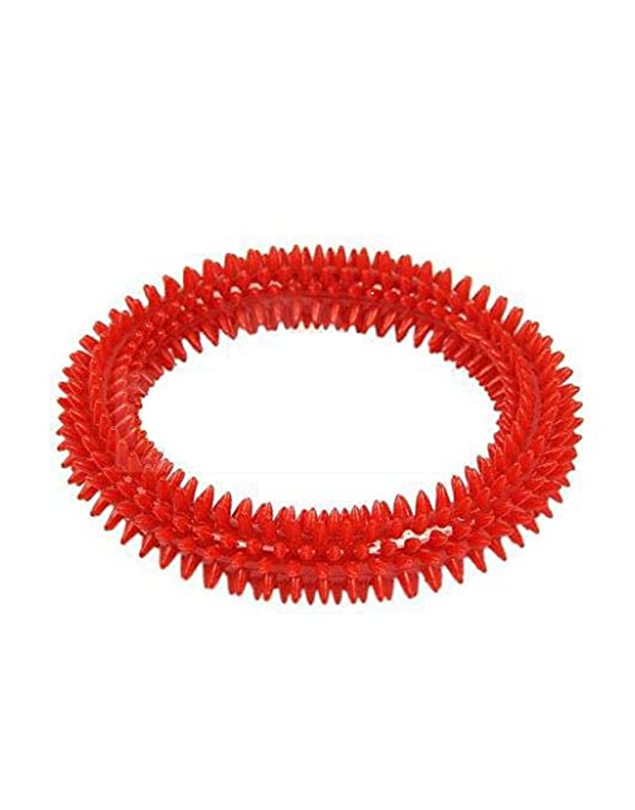 OH MY PET Rubber Chew Spike Ring Dog Toy – Color May Vary