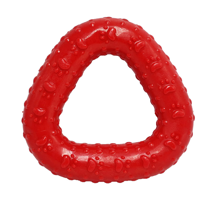 OH MY PET Trio Ring Rubber Chew Toy For Dog (COLOR MAY VARY )
